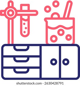 Laboratory Icon Color Vector Illustration