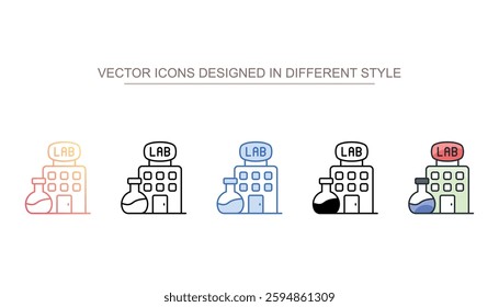 Laboratory icon design with white background stock illustration