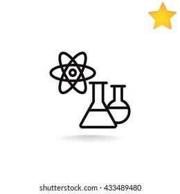 Laboratory icon flat