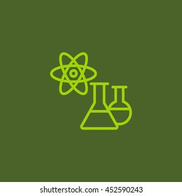  Laboratory icon flat.