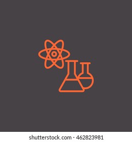 Laboratory icon flat.