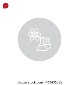  Laboratory icon flat.