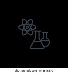  Laboratory icon flat.
