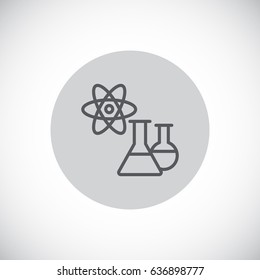  Laboratory icon flat.