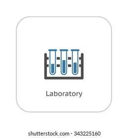 Laboratory Icon. Flat Design. Isolated Illustration.