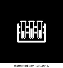 Laboratory Icon. Flat Design. Isolated Illustration Tube