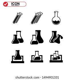 Icono de laboratorio símbolo de signo aislado ilustración vectorial - Colección de iconos vectoriales de estilo negro de alta calidad
