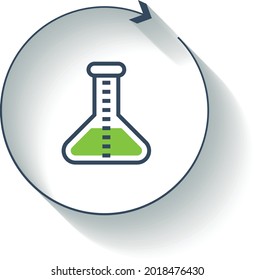 Icono de laboratorio fondo blanco aislado