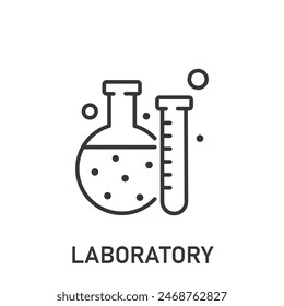 Labor-Symbol. Einzelnes Zeilensymbol auf transparentem Hintergrund