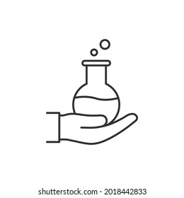 Laboratory icon line style isolated on white background. Vector illustration