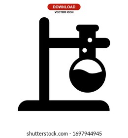 Icono de laboratorio o logotipo símbolo de signo aislado Ilustración vectorial - Iconos vectoriales de estilo negro de alta calidad
