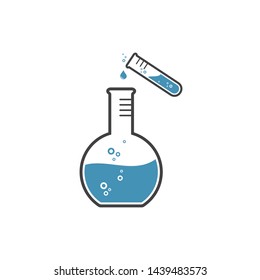 laboratory icon logo vector illustration design template