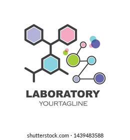 laboratory icon logo vector illustration design template