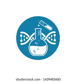laboratory icon logo vector illustration design template
