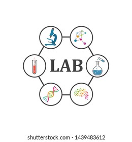 laboratory icon logo vector illustration design template