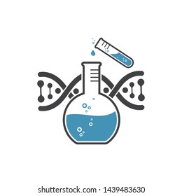 laboratory icon logo vector illustration design template