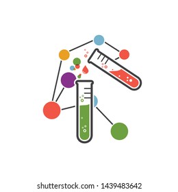 laboratory icon logo vector illustration design template