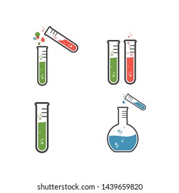 laboratory icon logo vector illustration design template