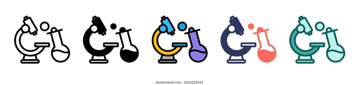 Laboratory Icon Multiple Vector Illustration