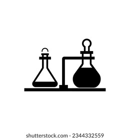 Icono de laboratorio sobre fondo blanco