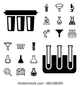 Laboratory icon. set of 20 laboratory filled and outline icons such as heart test tube, test tube, filter, bacteria, temperature