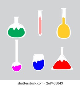 laboratory icon set