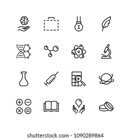Laboratory icon set. Collection of high quality black outline logo for web site design and mobile apps. Vector illustration on a white background.