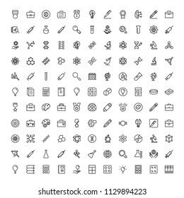 Laboratory icon set. Collection of high quality black outline logo for web site design and mobile apps. Vector illustration on a white background.