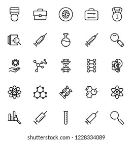 Laboratory icon set. Collection of high quality black outline logo for web site design and mobile apps. Vector illustration on a white background.