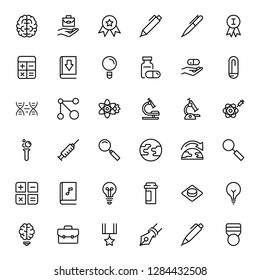 Laboratory icon set. Collection of high quality black outline logo for web site design and mobile apps. Vector illustration on a white background.