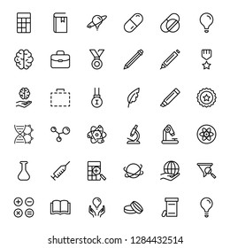 Laboratory icon set. Collection of high quality black outline logo for web site design and mobile apps. Vector illustration on a white background.