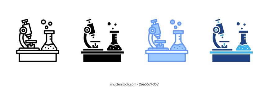 Laboratory icon set multiple style collection