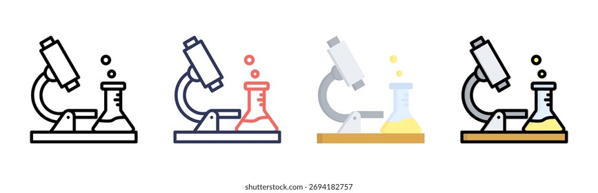 Laboratory icon set multiple style collection