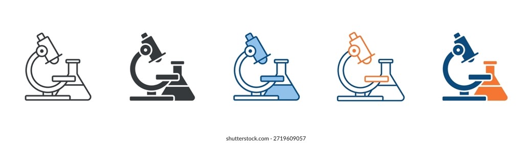 Laboratório Ícone Definir Coleção de Estilos Múltiplos