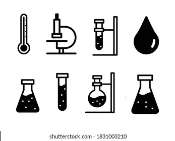 Laboratory Icon set for laboratory and science presentation needs fand or sign