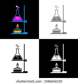 Laboratory icon set, vector illustration