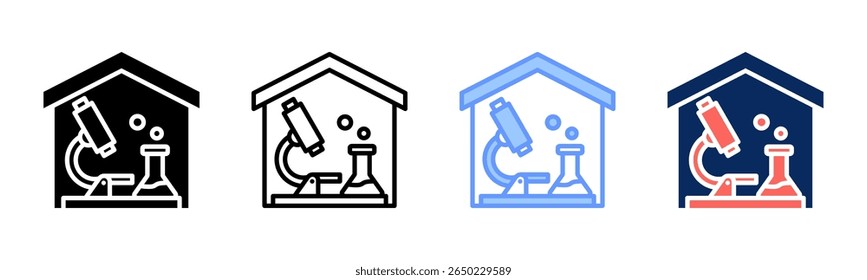Coleção de vários estilos de folha de ícone de laboratório