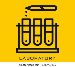 Laboratory icon signs
