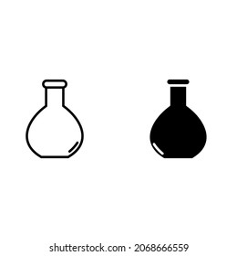 Vector de icono de laboratorio. analiza el signo de ilustración. símbolo del tubo de ensayo. logotipo de química.