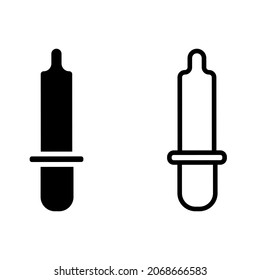Vector de icono de laboratorio. analiza el signo de ilustración. símbolo del tubo de ensayo. logotipo de química.