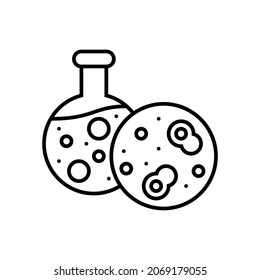 Laboratory icon vector. analyzes illustration sign. lab symbol. chemistry logo.