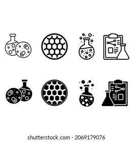 Vector de icono de laboratorio. analiza el signo de ilustración. símbolo de laboratorio. logotipo de química.
