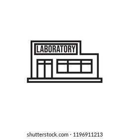 laboratory icon vector line style