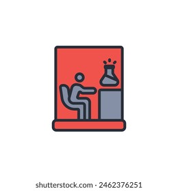 laboratory icon. vector.Editable stroke.linear style sign for use web design,logo.Symbol illustration.