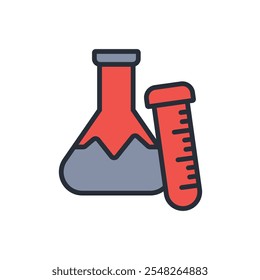 icono de laboratorio. Vector. Trazo editable. signo de estilo lineal para uso Diseño web, logotipo. Ilustración de símbolo.