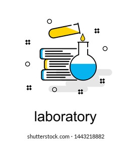 laboratory icon with white background. vector illustration