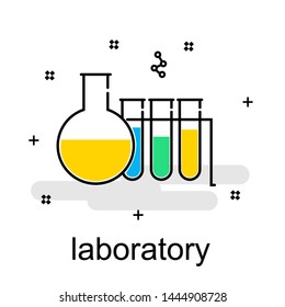 laboratory icon with white background. vector illustration