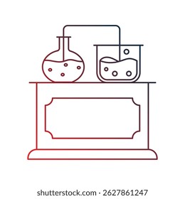 laboratory icon with white background vector stock illustration