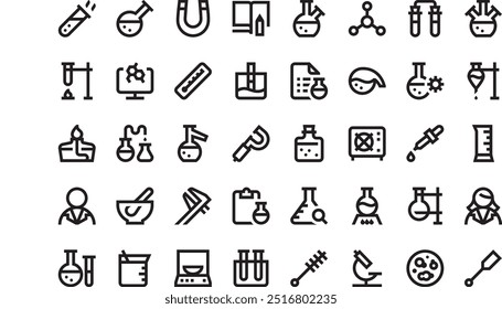 Laboratory icons High-Quality Vector Icons Collection with Editable Stroke. Ideal for Professional and Creative Projects.