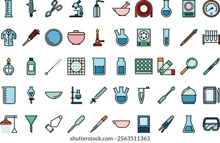 Laboratory icons High-Quality Vector Icons Collection with Editable Stroke. Ideal for Professional and Creative Projects.